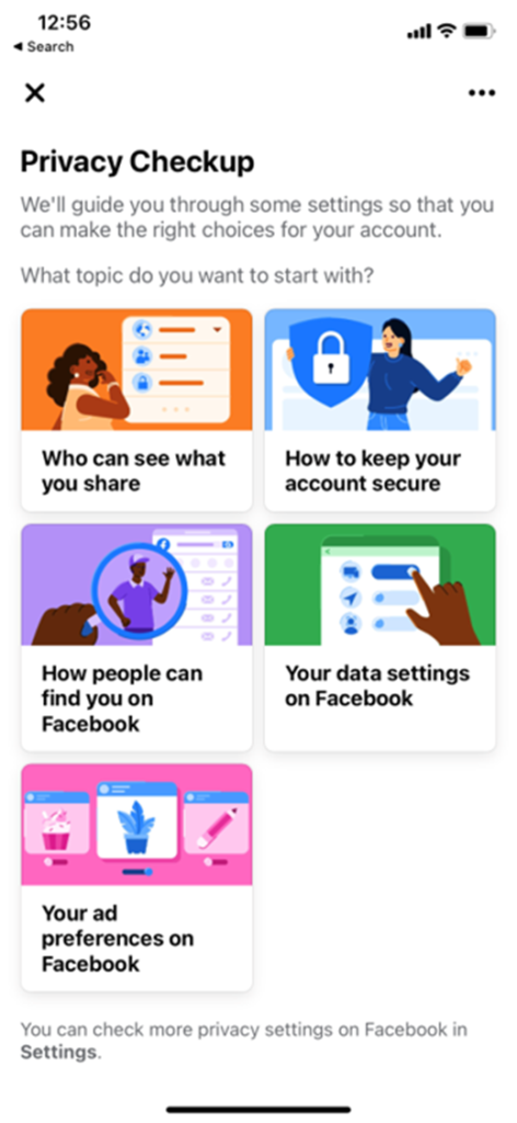 facebook privacy checkup